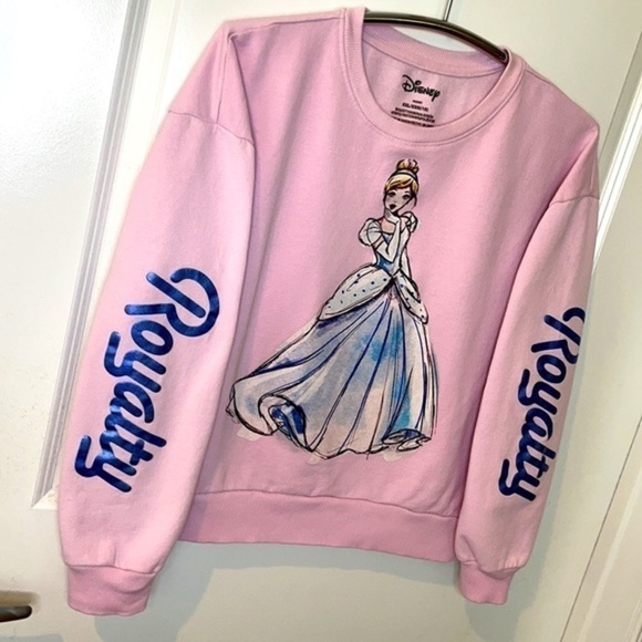 DISNEY | CINDERELLA Pink Colored Pullover Crewneck Sweatshirt Youth Size XXL - Picture 6 of 7